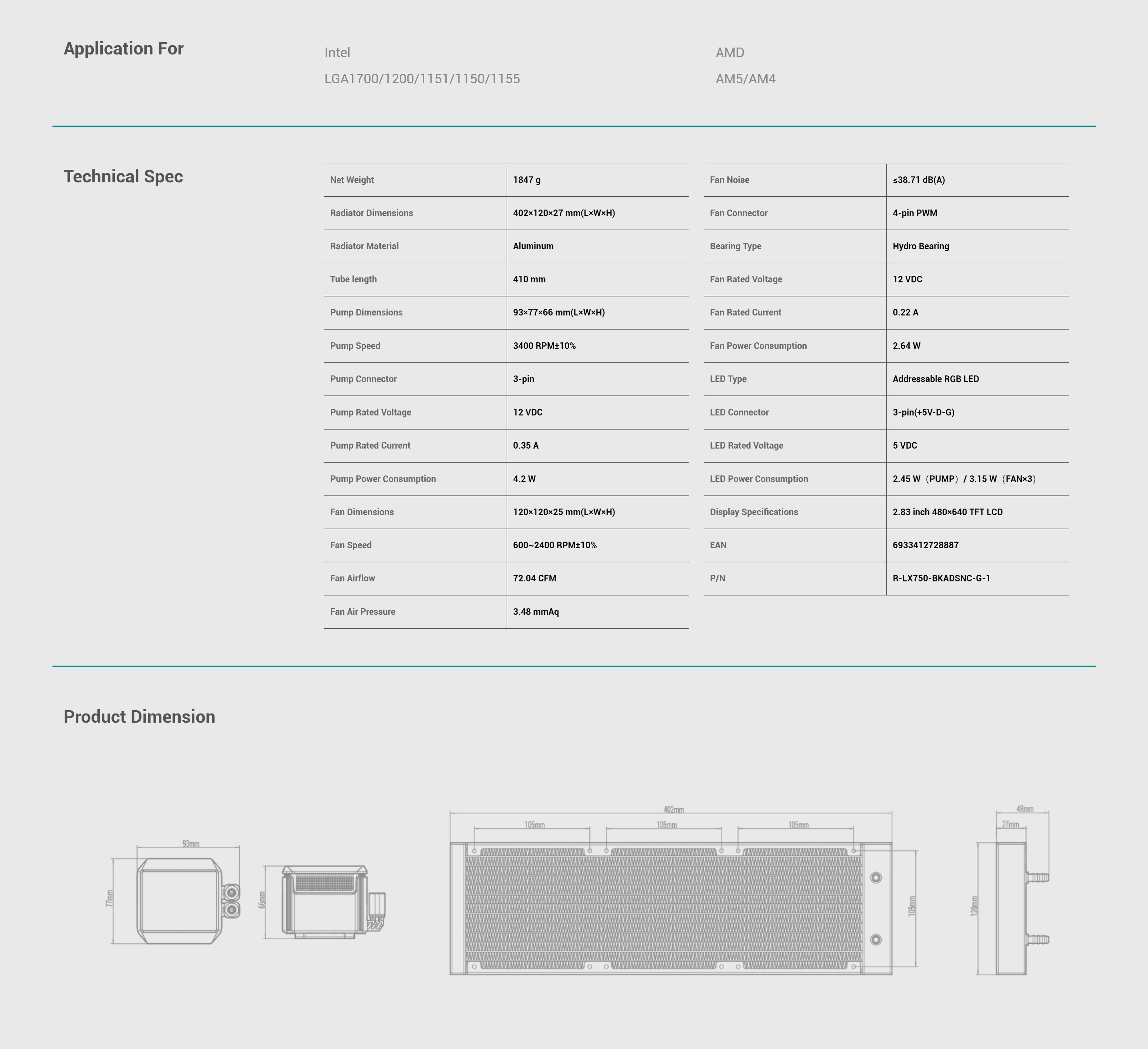 A large marketing image providing additional information about the product DeepCool MYSTIQUE 360 ARGB AIO Liquid CPU Cooler - Black - Additional alt info not provided